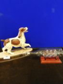 Figure of a Spaniel plus Glass Ship in Bottle