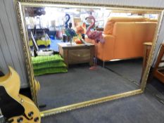 Gilt Framed Beveled Edge Wall Mirror
