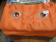 Four Ring Top Orange Curtains by Intermits - 66