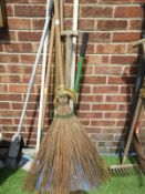 Bundle of Garden Tools, Brushes, etc.