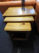 Nest of Three Pine Tables