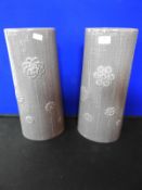 Two Large Floral Pattern Vases