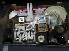 Decorative Items; Clocks, Bookends, etc.