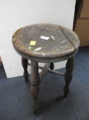 Vintage Wooden Stool (AF)