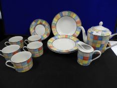Mardi Gras Pattern Coffee Service