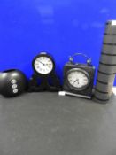 Black Decorative Clocks and Vases