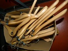 *Branded Wooden Coat Hangers with Size Tags