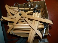 *Branded Wooden Coat Hangers with Size Tags