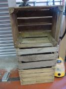 *Three Vintage Wooden Shop Display Crates/Shelves