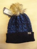 *Women's High Loft Knit Mittens in Midnight Blue S