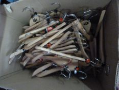 *Branded Wooden Coat Hangers with Size Tags