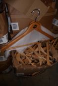 * 7x boxes high quality wood coat hangers some branded