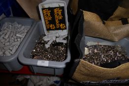 * large quantity of security tags. 6x containers.