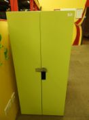 *Lockable Double Door Cabinet Enclosed by Green Doors