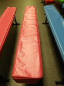 *Bench with Folding Legs and Pink Vinyl Top