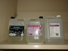 *3x 5L of Universal Snow Fluid, Bubble Fluid, and Fog Fluid