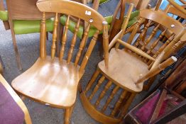 * 5 wooden farmhouse dining chairs