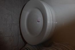 * 10 large white dinner plates 280 mm diameter