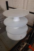 * 4 white cake display plinths