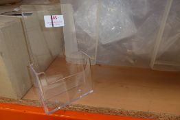 * Crate containing large quantity of new 1/3 A4 leaflet dispensers