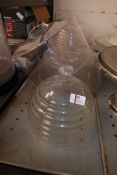 * Glass beehive cake display dome+ 3 plastic cake display domes