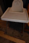 * Plastic kiddies highchair
