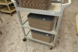 * Cambro grey catering trolley