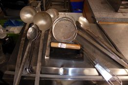 * Collection of ladels, serving spoons and flat iron approx. 15 items