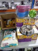 *Quantity of Dog Food, Jumbones, Cat & Dog Bowls, Football, etc.