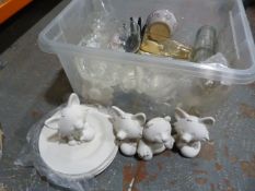 Quantity of Glassware and Pottery Paint Your Own Animals and Plates