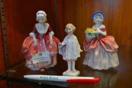 Three Small Royal Doulton Figurines - Goody Two Sh