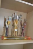 Artists Brushes and Palette Knives