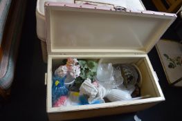 Lloyd Loom Style Ottoman and Contents