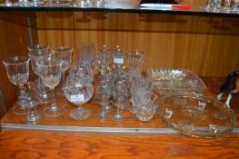 Assorted Glassware; Serving Dishes, Tumblers, Wine