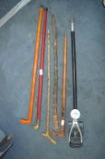 Five Walking Sticks and a Shooting Stick