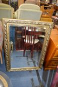Large Gilt Framed Beveled Edge Wall Mirror