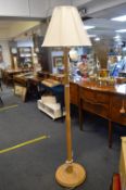 Turned Beech Standard Lamp