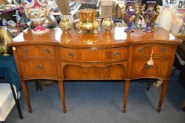 Walnut Effect Bow Front Sideboard