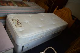 Single Divan Bed with Drawer and a Pine Headboard