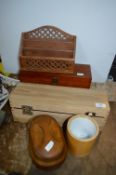 Wooden Boxes, Letter Rack, etc.