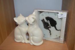 Cat Clock and an Ornament