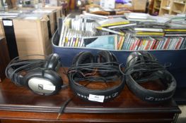 Three pairs of Sennheiser Headphones