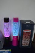 Aroma Lamp and Two Smiggle Glitter Lamps