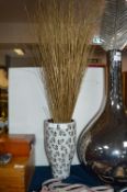 Vase and Dried Grass Arrangement