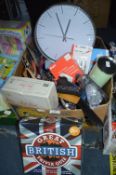 Household Goods, Trivia Games, Clocks, etc.