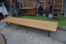 *Solid Oak Slatted Bench 290x50x40cm