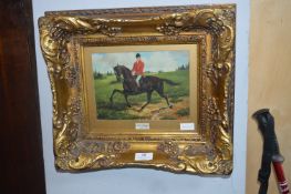 Gilt Framed Picture of a Hunting Scene