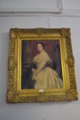 Reproduction Gilt Framed Portrait of a Lady