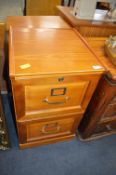 Two Drawer Pine Effect Filing Cabinet