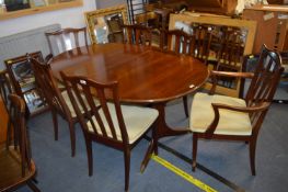 G-Plan Oval Dining Table with Four Diners and Two